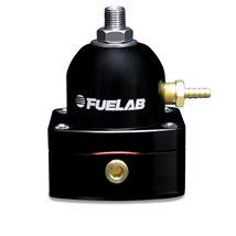 Fuelab 545 EFI Adjustable Mini FPR In-Line 25-90 PSI (1) -6AN In (1) -6AN Return - Black