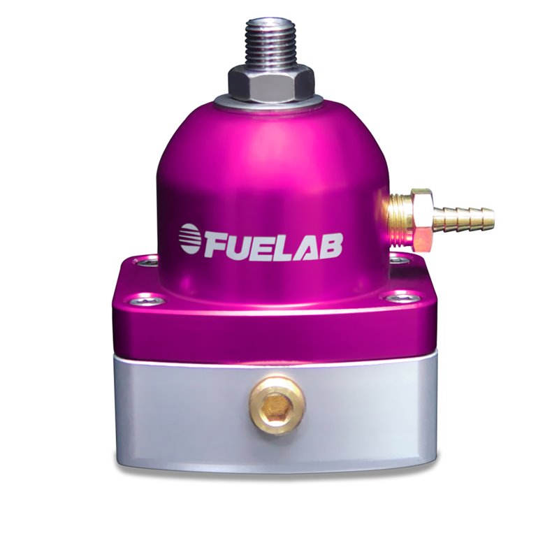 Fuelab 545 EFI Adjustable Mini FPR In-Line 25-90 PSI (1) -6AN In (1) -6AN Return - Purple