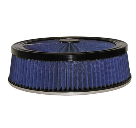 aFe MagnumFLOW Air Filters Round Racing P5R A/F TOP Racer 14D x 4H (Blk/Blue)