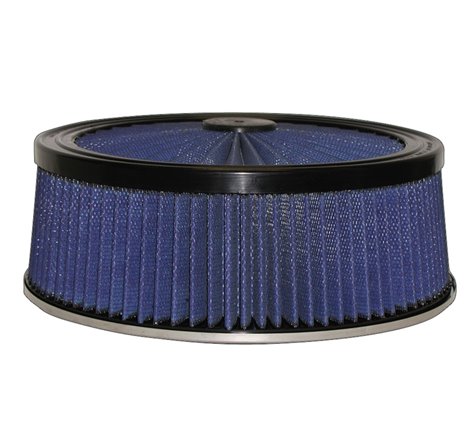 aFe MagnumFLOW Air Filters Round Racing P5R A/F TOP Racer 14D x 5H (Blk/Blue)