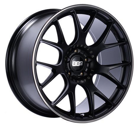 BBS CH-R 20x10.5 5x120 ET24 Satin Black Polished Rim Protector Wheel -82mm PFS/Clip Required