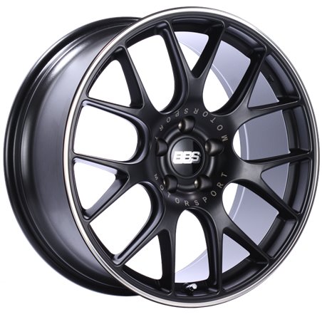 BBS CH-R 20x9 5x112 ET25 Satin Black Polished Rim Protector Wheel -82mm PFS/Clip Required