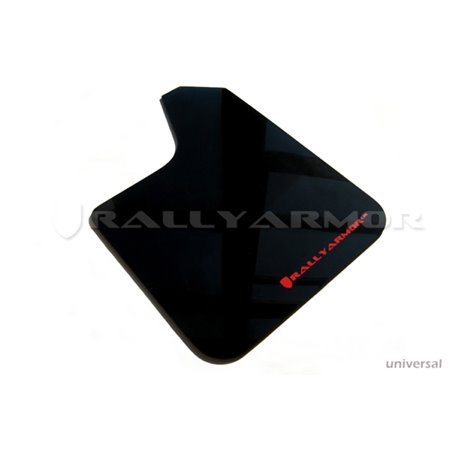 Rally Armor Universal Fit (No Hardware) Black UR Mud Flap w/ Red Logo