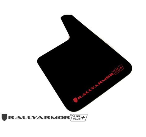 Rally Armor Universal Fit (No Hardware) UR Plus Black UR Mud Flap w/ Red Logo