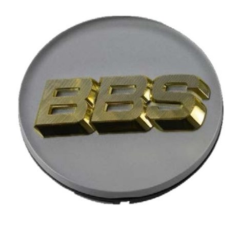 BBS Center Cap 70.6mm White/Gold (3-tab)