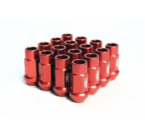 BLOX Racing Street Series Forged Lug Nuts Red 12 x 1.5mm - Set of 16 (New Design)