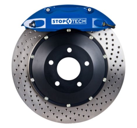 StopTech 91-05 Acura NSX Front BBK w/Blue ST-40 Calipers Drilled 328x28mm Rotors