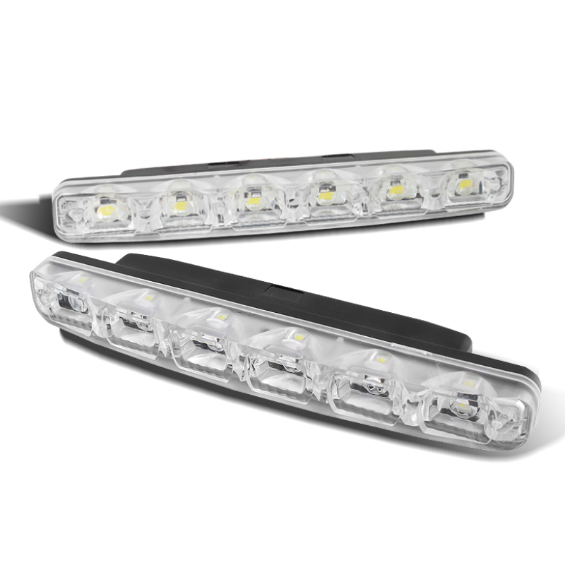 Xtune G2 Universal Drl 6 White LED X 0.5W Day Time Running Lights Clear CBL-DRL-6LED3W-C