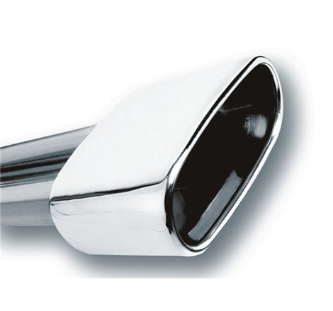 Borla 2.5in Inlet 6.69in x 3in Rectangular Rolled Angle Cut Single Inlet x 5.63in Long Exhaust Tip
