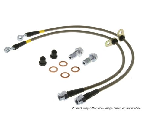 StopTech 89-98 Nissan 240SX (5 Lug w/ 300ZX Upgrade) Front Stainless Steel Brake Lines