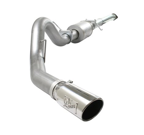 aFe Atlas Exhaust 4in Aluminized Cat-Back w/ 304 SS Polished Tip 11-13 Ford F-150 EcoBoost V6 3.5L