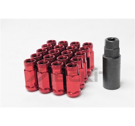 Wheel Mate Monster Open End Lug Nut Set of 20 - Red 1/2in
