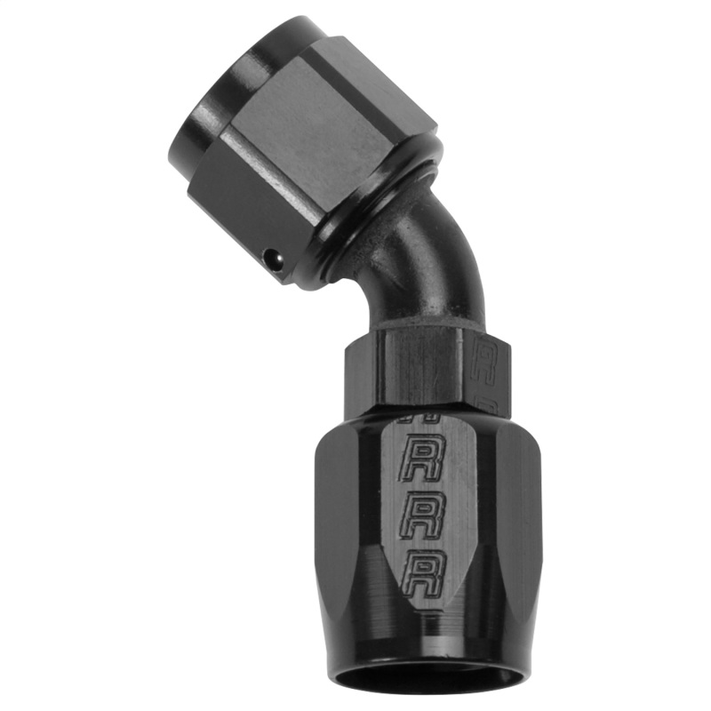 Russell Performance -4 AN Black 45 Degree Full Flow Hose End