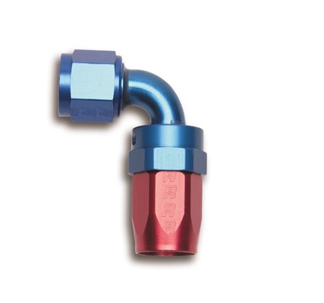 Russell Performance -6 AN Red/Blue 90 Degree Full Flow Swivel Hose End
