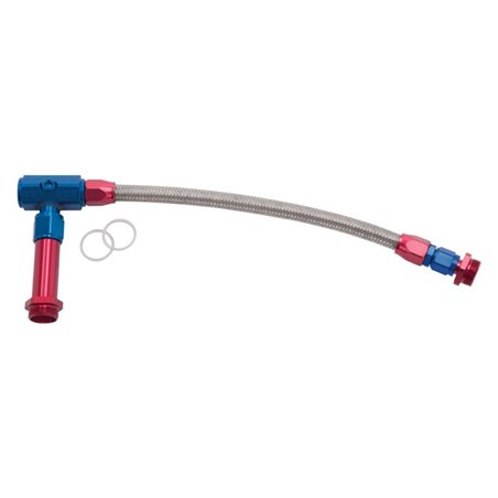 Russell Performance -6 AN to 3/8in Female NPT ProFlex Holley 4150 Dual Inlet Carb Kit (Red/Blue)