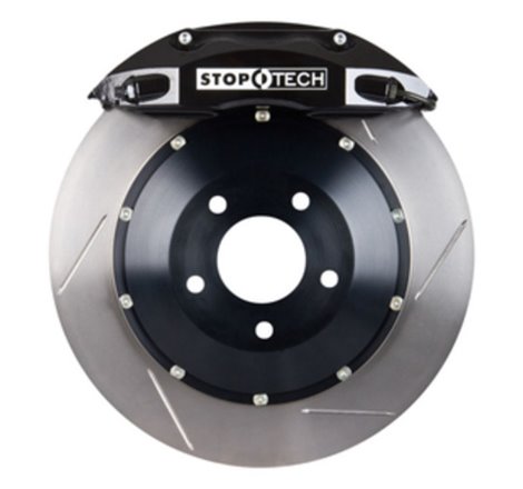 StopTech BBK 05-08 Audi A4 Quattro Front w/ Black ST-40 Calipers Slotted 332x32mm Rotors Pads