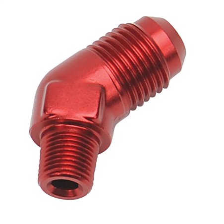 Russell Performance -6 AN MALE X 1/8in NPT MALE 45 DEG (Red)