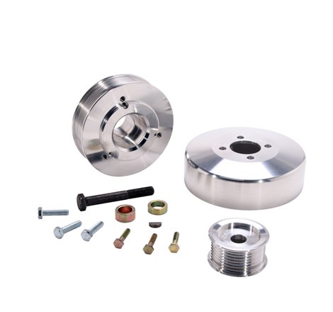 BBK 97-04 Ford F150 Expedition 4.6 5.4 Underdrive Pulley Kit - Lightweight CNC Billet Aluminum (3pc)