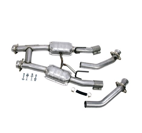 BBK 86-93 Mustang 5.0 High Flow H Pipe With Catalytic Converters - 2-1/2