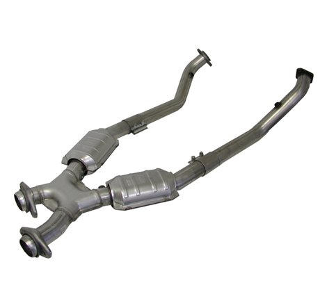 BBK 94-95 Mustang 5.0 High Flow X Pipe With Catalytic Converters - 2-1/2