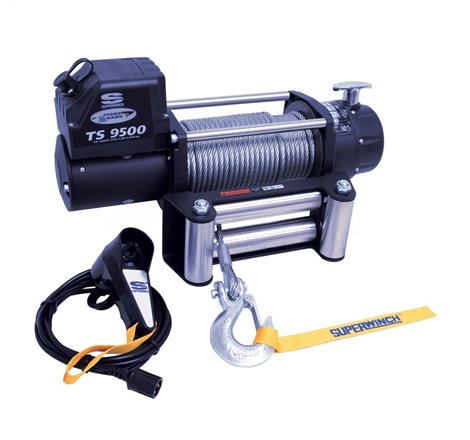 Superwinch 9500 LBS 12V DC 11/32in x 95ft Steel Rope Tiger Shark 9500 Winch