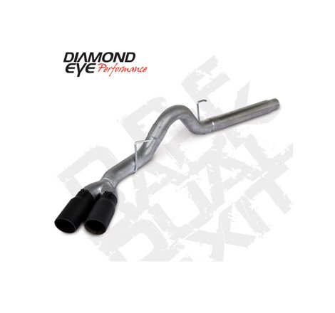 Diamond Eye 18-19 Ford 3.0L Powrstrke F150 - 4in 409SS DPF Back Kit Sprt Dual w/Tips 4512BRA-DEBK