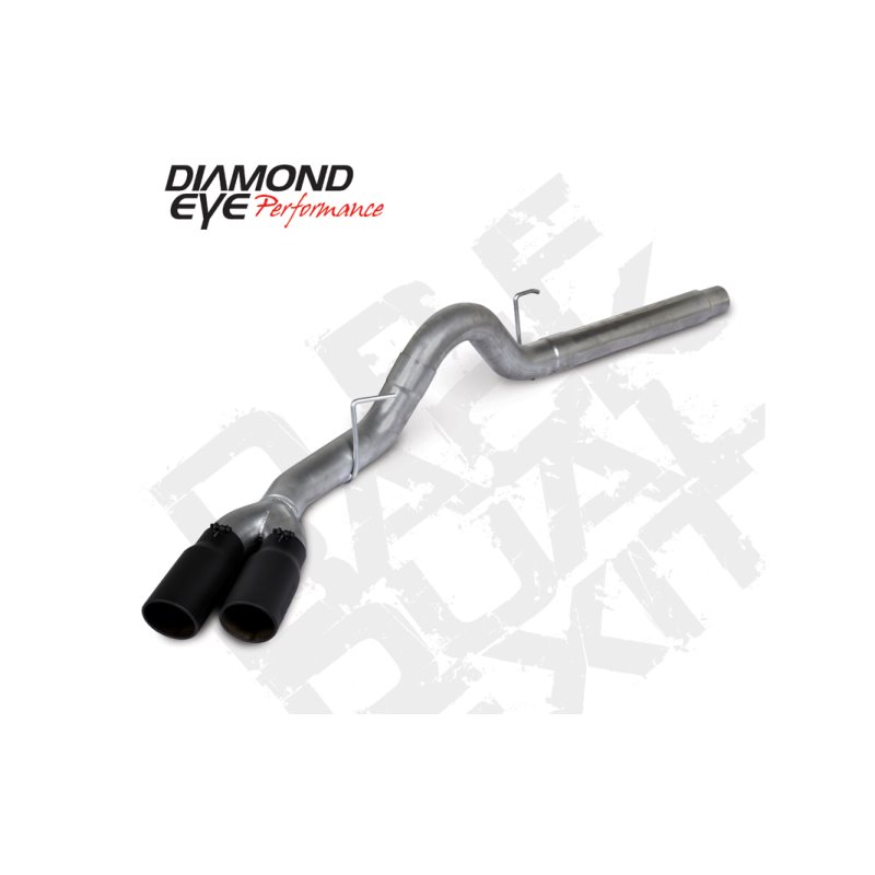 Diamond Eye 18-19 Ford 3.0L Powrstrke F150 - 4in 409SS DPF Back Kit Sprt Dual w/Tips 4512BRA-DEBK