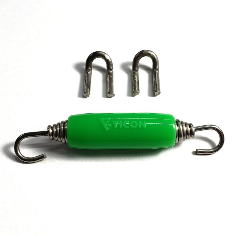 Ticon Industries Green Silicone Titanium Spring Tab and Spring Kit (2 Tabs/1 Spring) - Single Kit