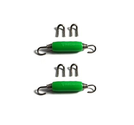Ticon Industries Green Silicone Titanium Spring Tab and Spring Kit (4 Tabs/2 Springs) - 2 Pack