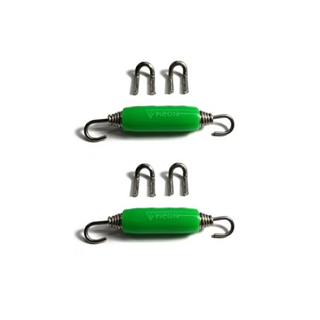 Ticon Industries Green Silicone Titanium Spring Tab and Spring Kit (4 Tabs/2 Springs) - 2 Pack