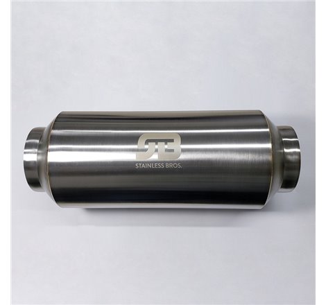 Stainless Bros 3.0in x 12.0in OAL Lightweight Muffler - Polished