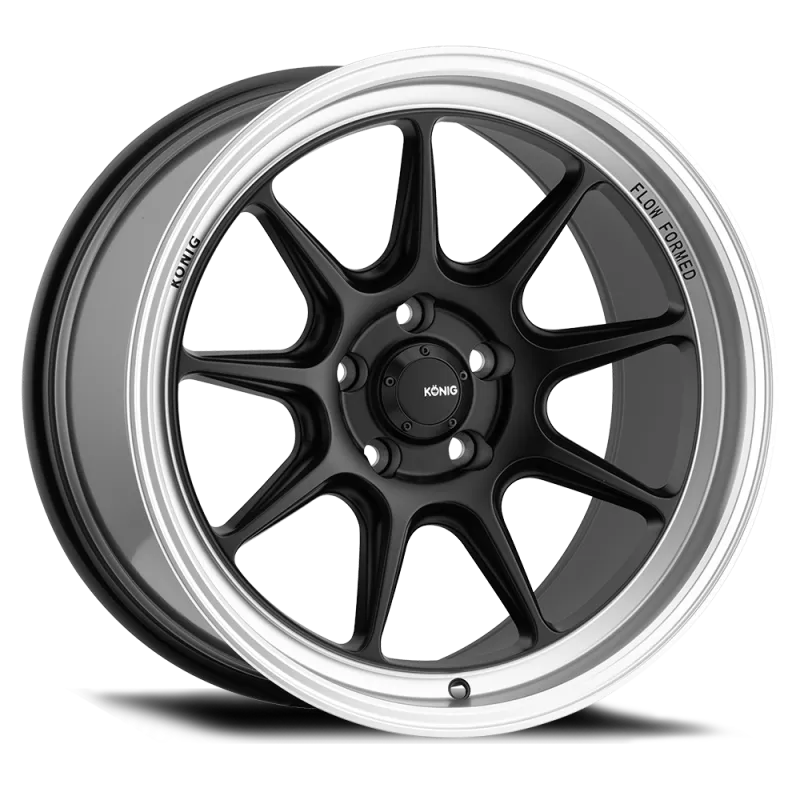 Konig Countergram 19x11B 5x114.3 ET18 Matte Black / Matte Machined Lip Konig Countergram 19x11B 5x114.3 ET18 Matte Black / Matte Machined Lip