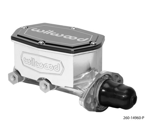 Wilwood Compact Tandem Master Cylinder - 1.12in Bore - w/Pushrod (Ball Burnished)