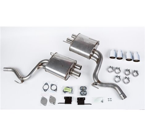 ROUSH 2015-2017 Ford Mustang 5.0L V8 Quad Tip Active-Ready Exhaust Kit (Requires 421926)