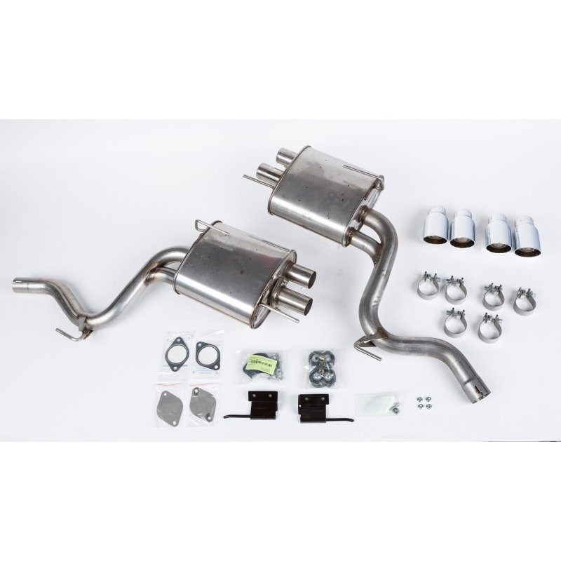 ROUSH 2015-2017 Ford Mustang 5.0L V8 Quad Tip Active-Ready Exhaust Kit (Requires 421926)