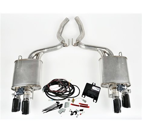 ROUSH 2015-2017 Ford Mustang 5.0L V8 Quad Tip Active Exhaust Kit (Requires 421894)