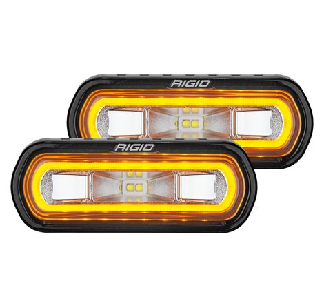 Rigid Industries SR-L Series Surface Mount LED Spreader Pair w/ Amber Halo - Universal