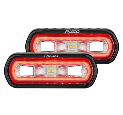 Rigid Industries SR-L Series Surface Mount LED Spreader Pair w/ Red Halo - Universal
