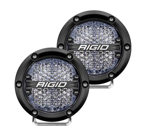 Rigid Industries 360-Series 4in LED Off-Road Diffused Beam - White Backlight (Pair)