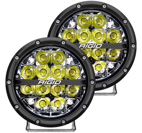 Rigid Industries 360-Series 6in LED Off-Road Spot Beam - White Backlight (Pair)