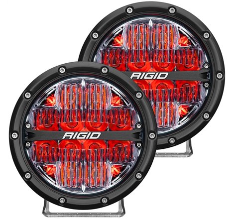 Rigid Industries 360-Series 6in LED Off-Road Drive Beam - Red Backlight (Pair)