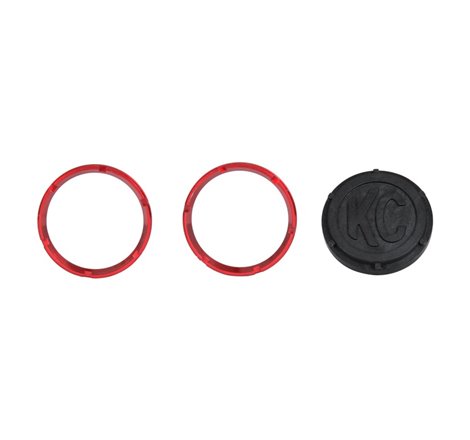 KC HiLiTES FLEX Series Colored Bezel Rings (2 Pack) - Red