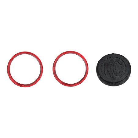 KC HiLiTES FLEX Series Colored Bezel Rings (2 Pack) - Red