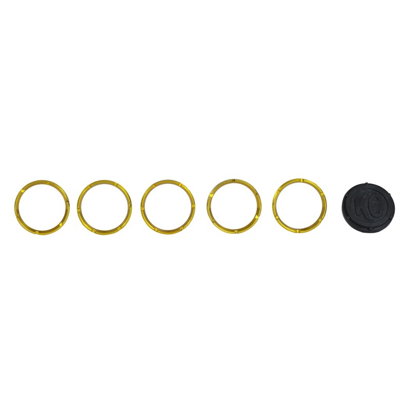 KC HiLiTES FLEX Series Colored Bezel Rings (5 pack) - Gold