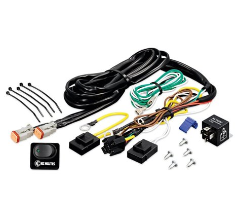 KC HiLiTES Wiring Harness w/40 AMP Relay & LED Rocker Switch (Up to 2 - 130w Lights)