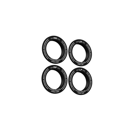 fifteen52 Holeshot RSR Center Ring - Corner Designation Set of Four - Black