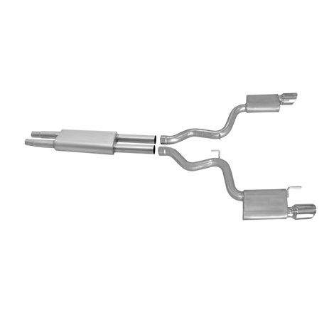 Gibson 15-17 Ford Mustang V6 3.7L 2.5in Cat-Back Dual Exhaust - Stainless