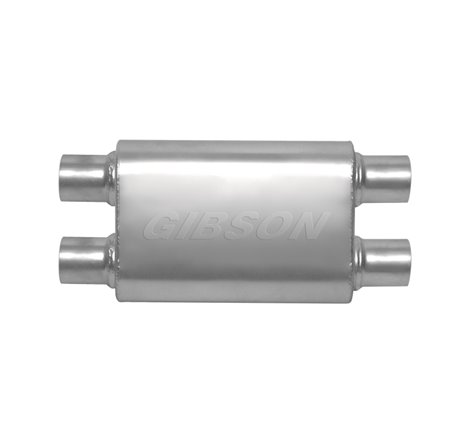 Gibson CFT Superflow Dual/Dual Oval Muffler - 4x9x18in/3in Inlet/2.5in Outlet - Stainless
