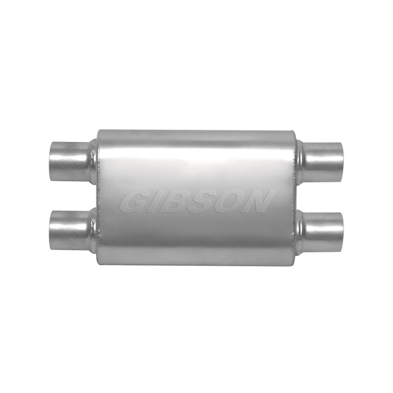 Gibson CFT Superflow Dual/Dual Oval Muffler - 4x9x13in/3in Inlet/3in Outlet - Stainless