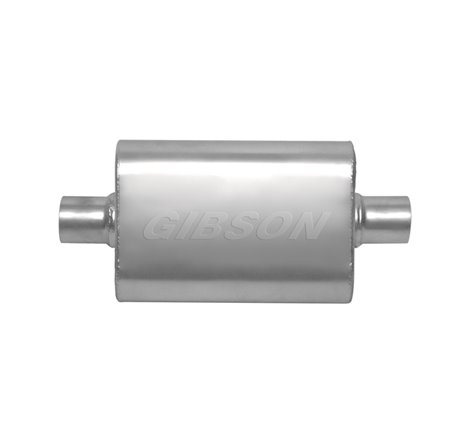 Gibson CFT Superflow Center/Center Oval Muffler - 4x9x13in/2.25in Inlet/2.25in Outlet - Stainless